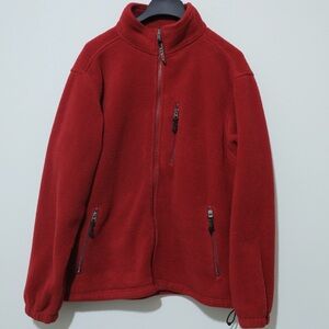 LL Bean Mens Mountain Classic Full Zip Fleece Jacket Size “ M”Regular Red Hiking